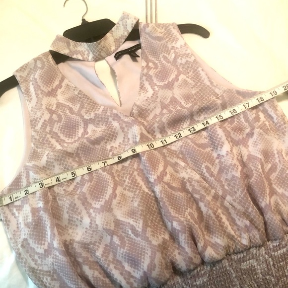 Mauve Snakeskin Print Halter Blouse - Picture 2 of 4